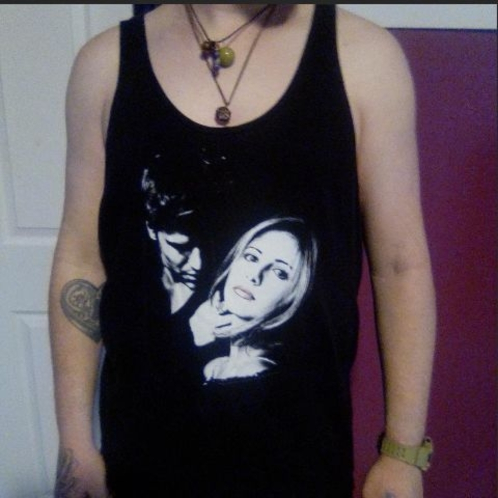 Buffy The Vampire Slayer Black Tank Top with Dramatic Graphic